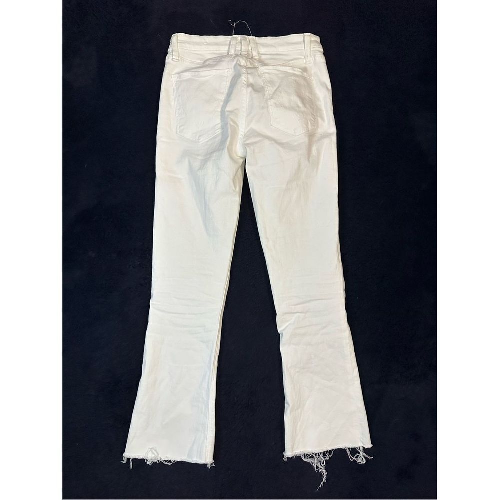 McGuire White Raw Hem Flared Jeans USA Made Sz Womens 26 BR - Picture 2 of 10